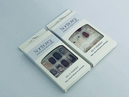 Northoney Press On Nails Reusable Stick On Fake Nails with Glue | Salon Quality