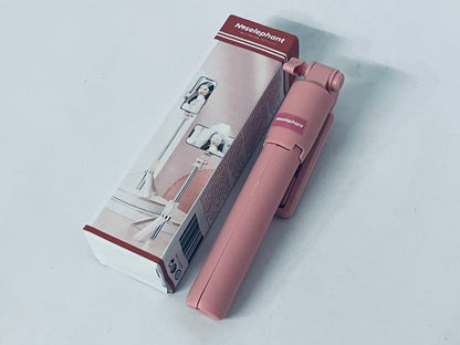 Noselephant Tripod and Selfie Stick, Compatible with All Phones, Bluetooth Remote, 3 in 1 LED Light, 40" Extension (Pink)