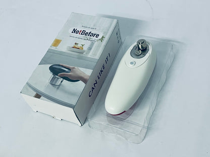 NotBefore Auto Electric Can Opener: Open Your Cans with A Simple Press of Button - Automatic, Hands Free, Smooth Edge, Battery Operated, (Red)