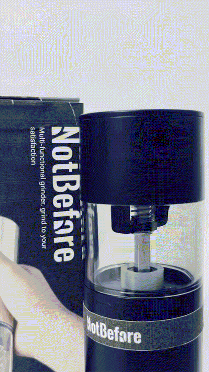 NotBefore Electric Coffee Grinder, Spice Grinder, One Touch Coffee Mill for Beans, Spices and More, with Clean Brush Black