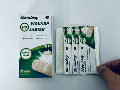 Notolday Adhesive Bandages, 6 Count Box, PE Waterproof, Breathable
