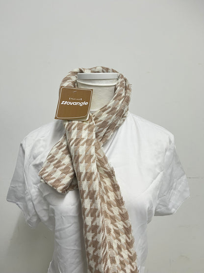 Novangle Houndstooth Plush Scarf Retro Texture Warm & Versatile An Elegant Plus for Autumn and Winter Styling