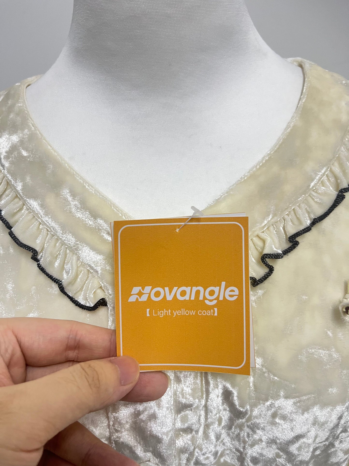 Novangle Sleepwear Velvet Ruffled Loungewear Jacket Gentle Texture Retro Elegance A Luxurious Choice for Home Relaxation