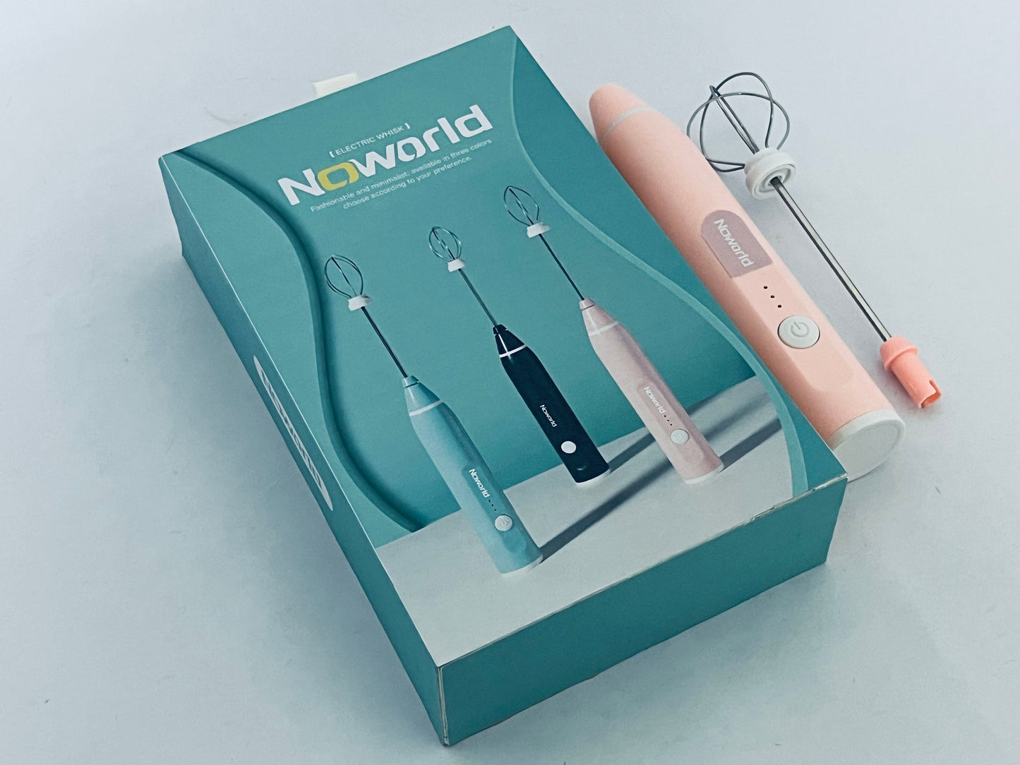 Noworld Mini Mixer Handheld,Cordless Electric Beater Whisk for Egg, Milk, Coffee and Baby Food,Strong Three Speed Adjustable