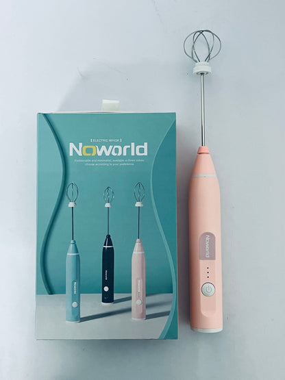 Noworld Mini Mixer Handheld,Cordless Electric Beater Whisk for Egg, Milk, Coffee and Baby Food,Strong Three Speed Adjustable
