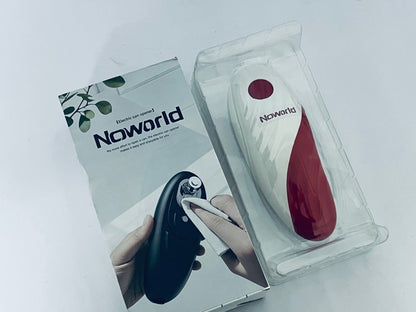 Noworld Auto Electric Can Opener: Open Your Cans with A Simple Press of Button - Automatic, Hands Free, Smooth Edge, Battery Operated, (Red)