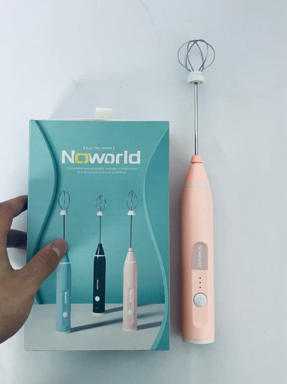 Noworld Mini Mixer Handheld,Cordless Electric Beater Whisk for Egg, Milk, Coffee and Baby Food,Strong Three Speed Adjustable