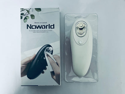 Noworld Auto Electric Can Opener: Open Your Cans with A Simple Press of Button - Automatic, Hands Free, Smooth Edge, Battery Operated, (Red)