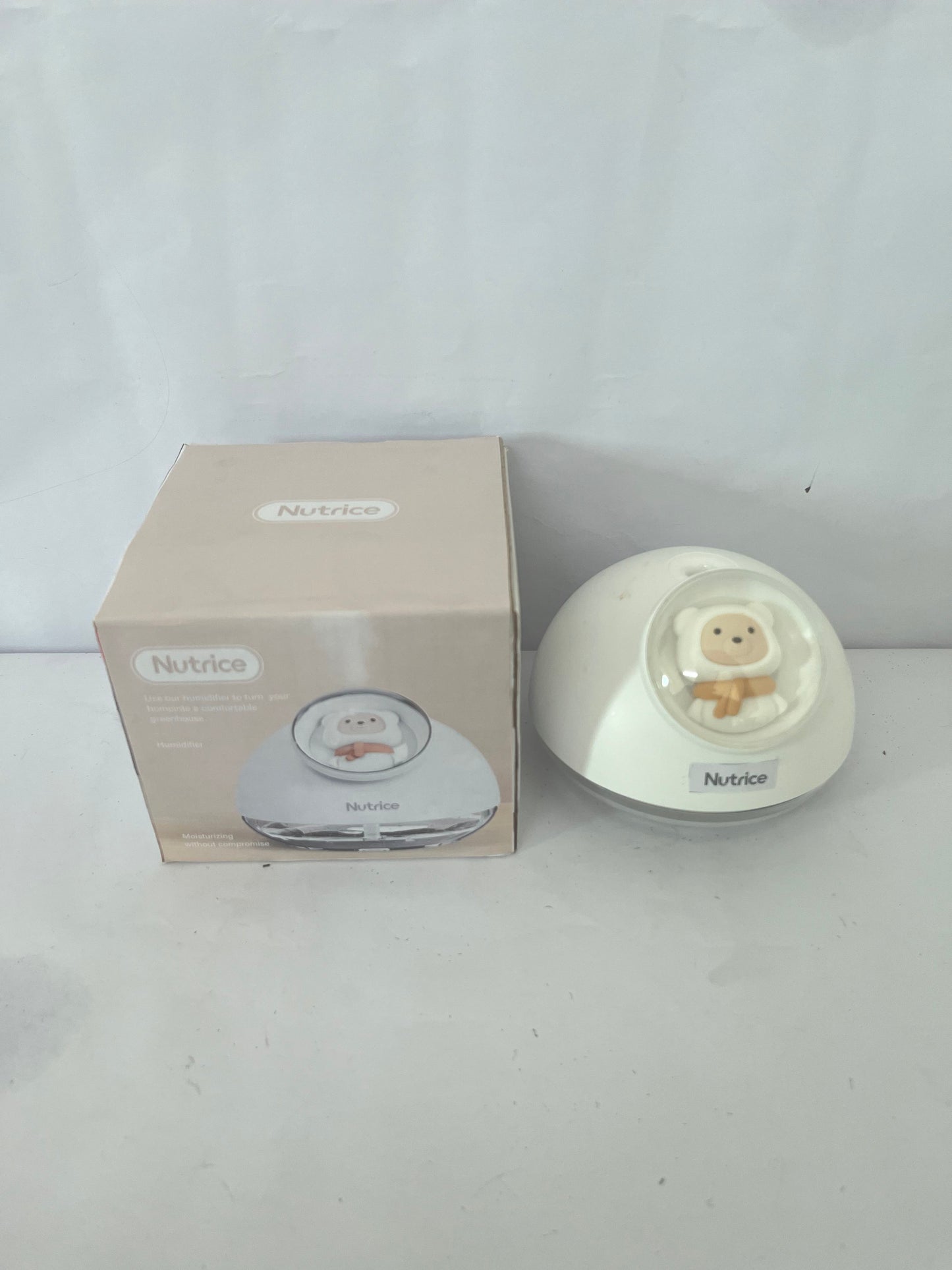 Nutrice Humidifiers for Bedroom, 3L Top Fill 30H & 26dB Quiet Runtime for Large Room, Cool Mist Ultrasonic Humidifier with Humidity Sensor, Night Light for Home, Baby, Nursery, Plants, 360° Nozzle, White
