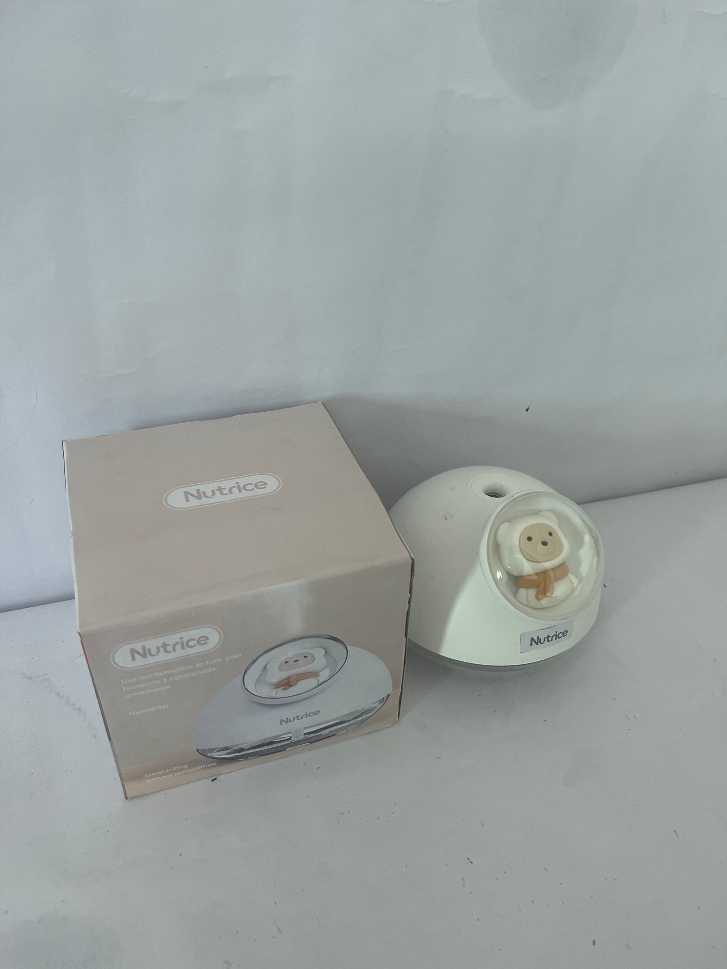 Nutrice Humidifiers for Bedroom, 3L Top Fill 30H & 26dB Quiet Runtime for Large Room, Cool Mist Ultrasonic Humidifier with Humidity Sensor, Night Light for Home, Baby, Nursery, Plants, 360° Nozzle, White