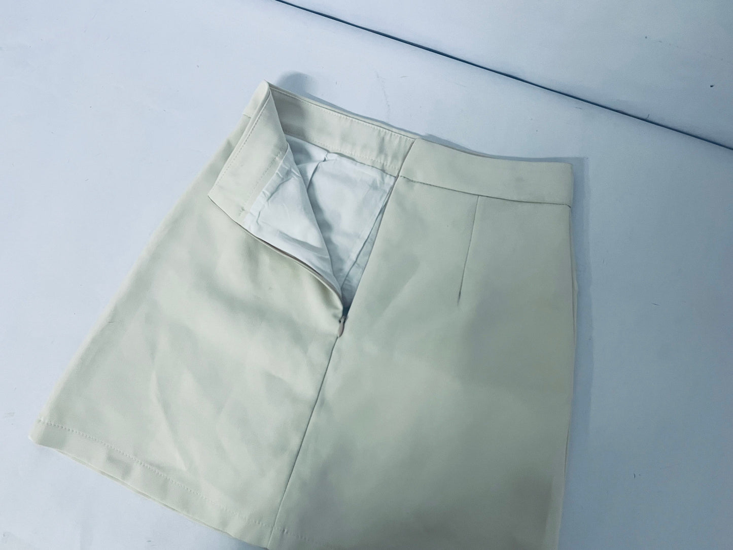 Nutrif Women's High-Waist Pleated Side-Slit Mini Skirt, Casual & Office Versatile A-Line Skirt
