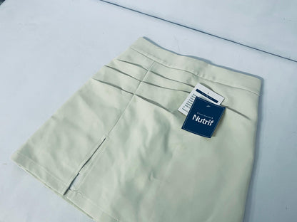 Nutrif Women's High-Waist Pleated Side-Slit Mini Skirt, Casual & Office Versatile A-Line Skirt