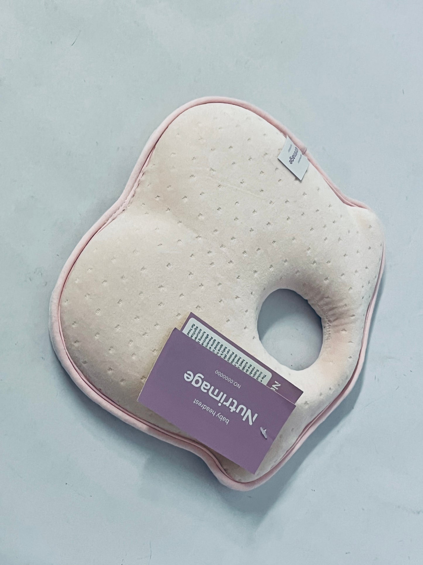 Nutrimage Memory Foam Baby Pillow for Newborn Flat Head Baby Pillow Machine-Washable Neck Support Prevent Flat Head 100% Cotton