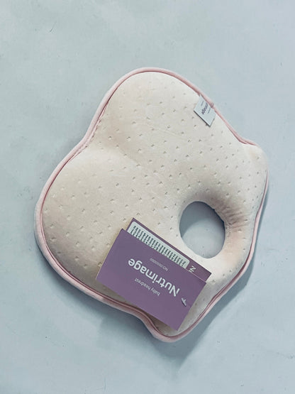 Nutrimage Memory Foam Baby Pillow for Newborn Flat Head Baby Pillow Machine-Washable Neck Support Prevent Flat Head 100% Cotton