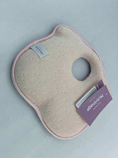 Nutrimage Memory Foam Baby Pillow for Newborn Flat Head Baby Pillow Machine-Washable Neck Support Prevent Flat Head 100% Cotton