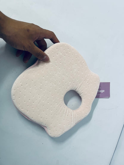 Nutrimage Memory Foam Baby Pillow for Newborn Flat Head Baby Pillow Machine-Washable Neck Support Prevent Flat Head 100% Cotton