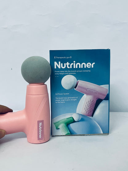 Nutrinner Massage apparatus Mini Massage Gun - Portable Muscle Therapy Deep Tissue Percussion Massager for Athletes, Pain Relief & Recovery, Quiet Technology, 6 Attachments, for Men & Women, Pink