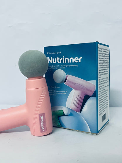 Nutrinner Massage apparatus Mini Massage Gun - Portable Muscle Therapy Deep Tissue Percussion Massager for Athletes, Pain Relief & Recovery, Quiet Technology, 6 Attachments, for Men & Women, Pink