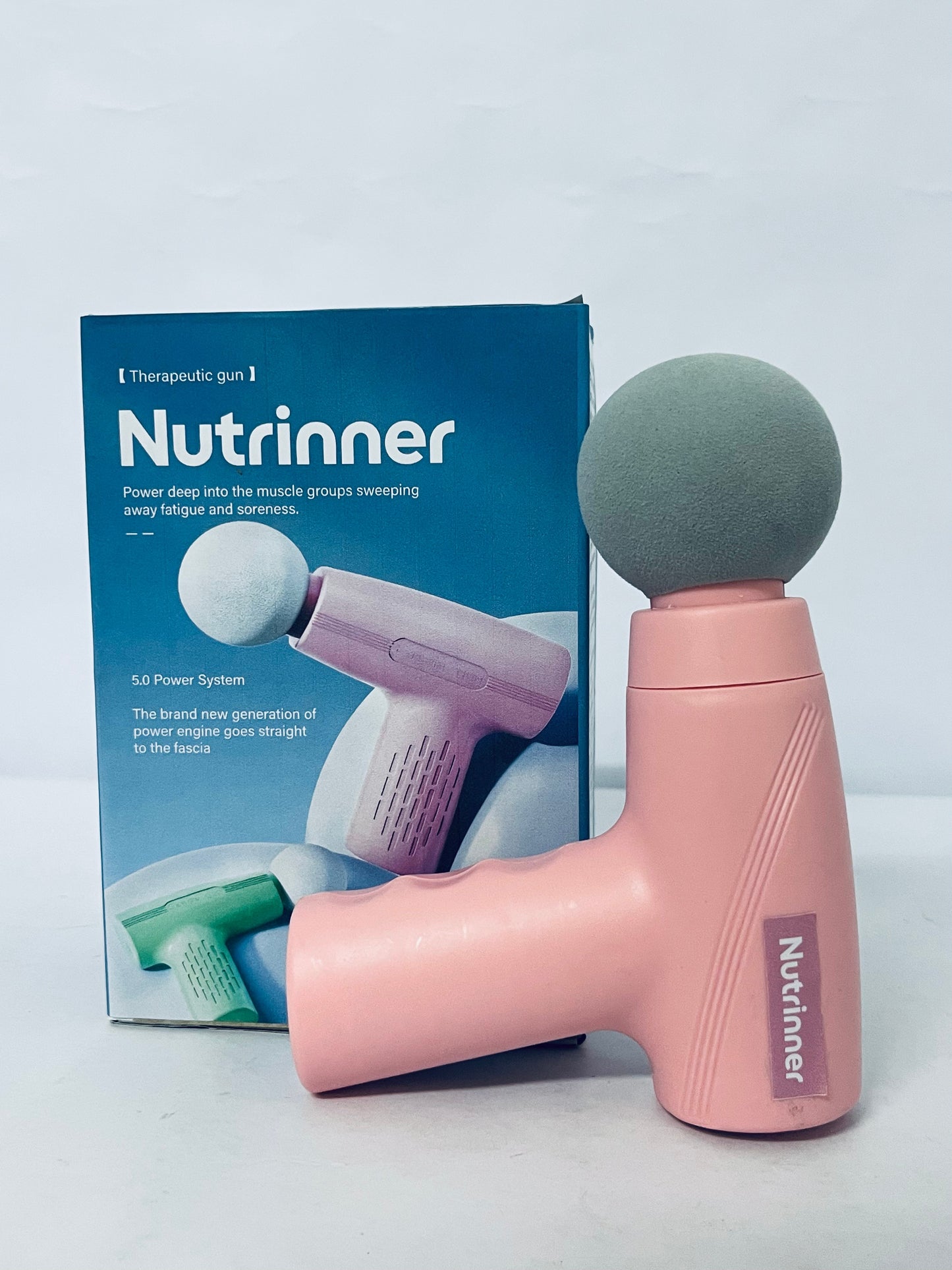 Nutrinner Massage apparatus Mini Massage Gun - Portable Muscle Therapy Deep Tissue Percussion Massager for Athletes, Pain Relief & Recovery, Quiet Technology, 6 Attachments, for Men & Women, Pink