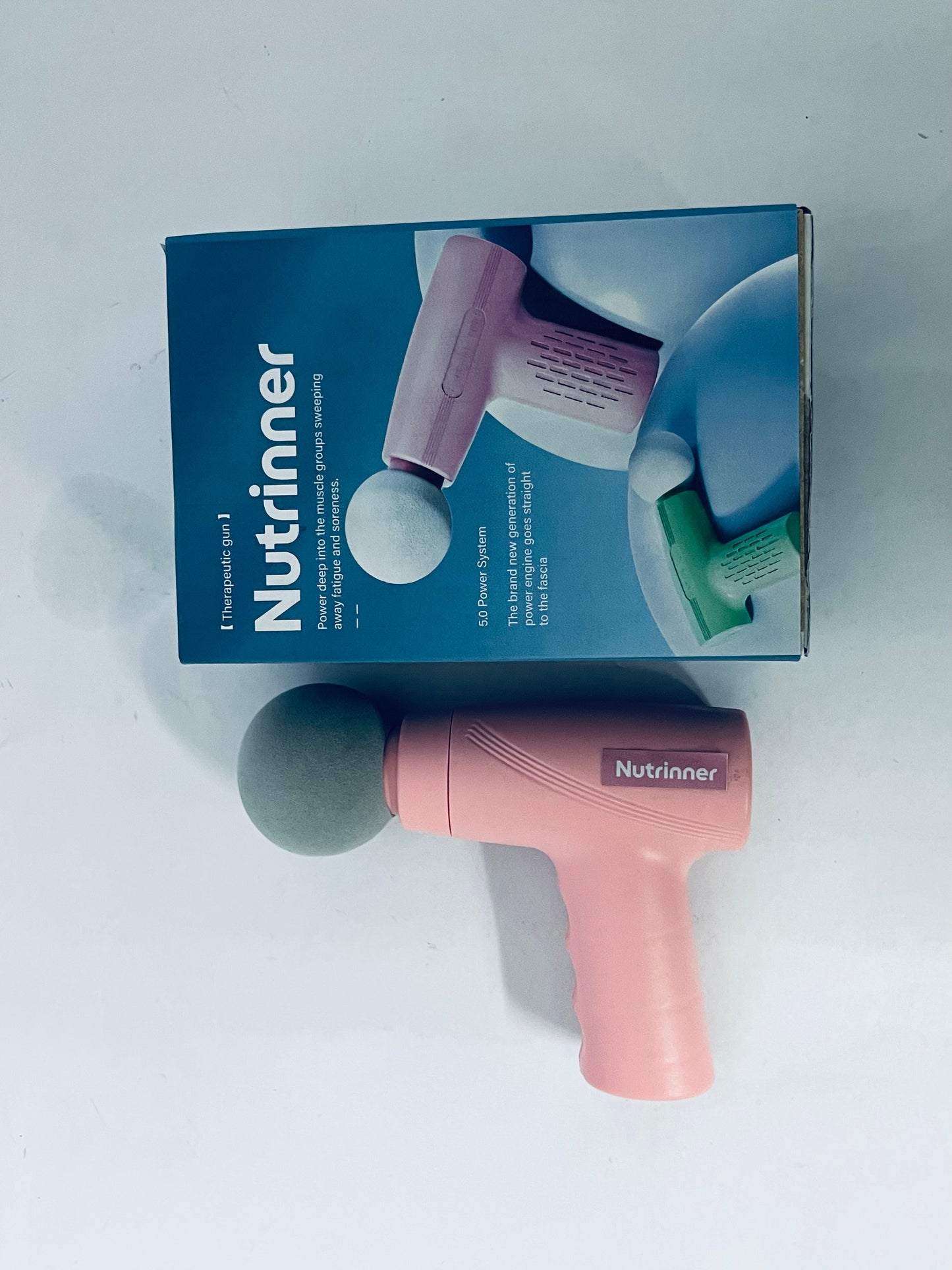 Nutrinner Massage apparatus Mini Massage Gun - Portable Muscle Therapy Deep Tissue Percussion Massager for Athletes, Pain Relief & Recovery, Quiet Technology, 6 Attachments, for Men & Women, Pink