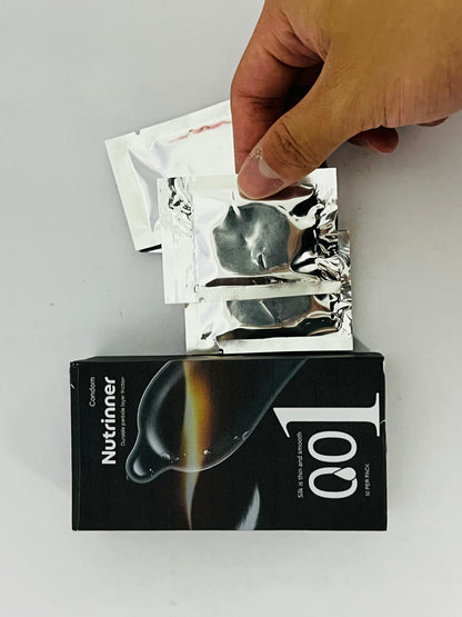 Nutrinner Condoms Pack of 12 - Premium Lubricated Natural Latex, Thinnest, Vegan-Friendly, No Latex Odor - Thin, Strong, and Extra Sensitive