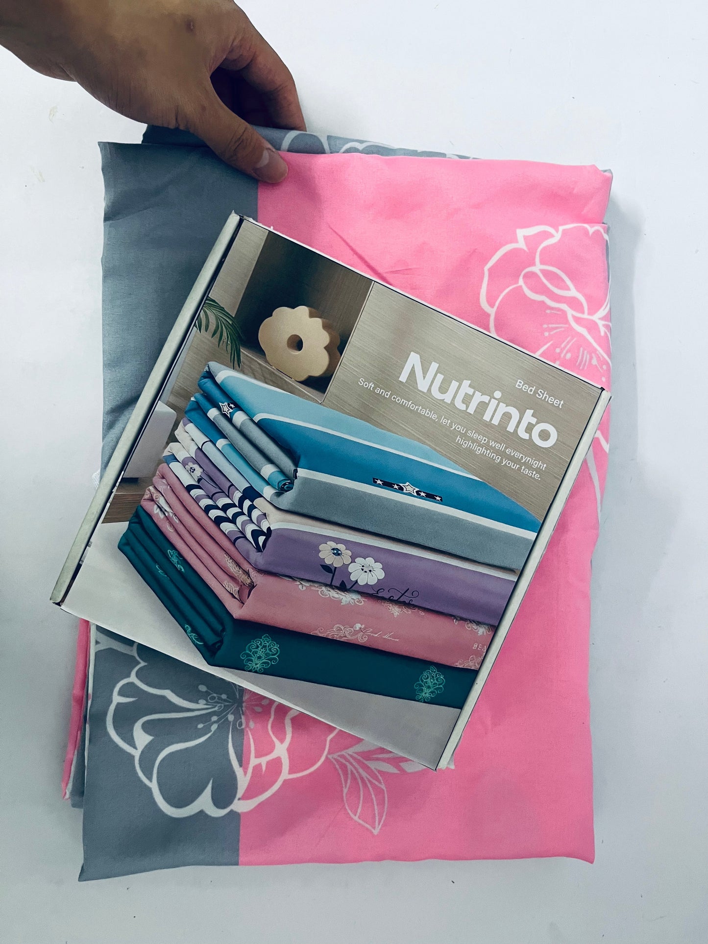 Nutrinto Pink Paisley Floral Sheet Set Queen Size, Soft Printed Microfiber Sheets Extra Deep Pocket