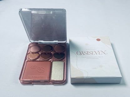 OASISEVEN Eyeshadow palettes 8 Colors Nude Eyeshadow Palette-Warm Neutral Shade, Long Lasting & Blendable Matte and Shimmer Eye Shadow Palette Makeup for Beginner