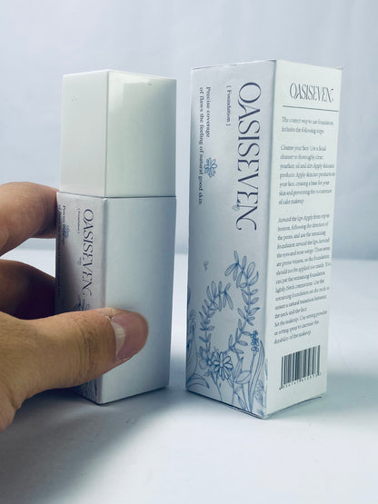 OASISEVEN Liquid foundation (mizu-oshiroi) Finish Foundation, Improves Uneven Skin Tone, Lightweight, Medium Coverage & Semi-Matte, Vegan & Cruelty-Free