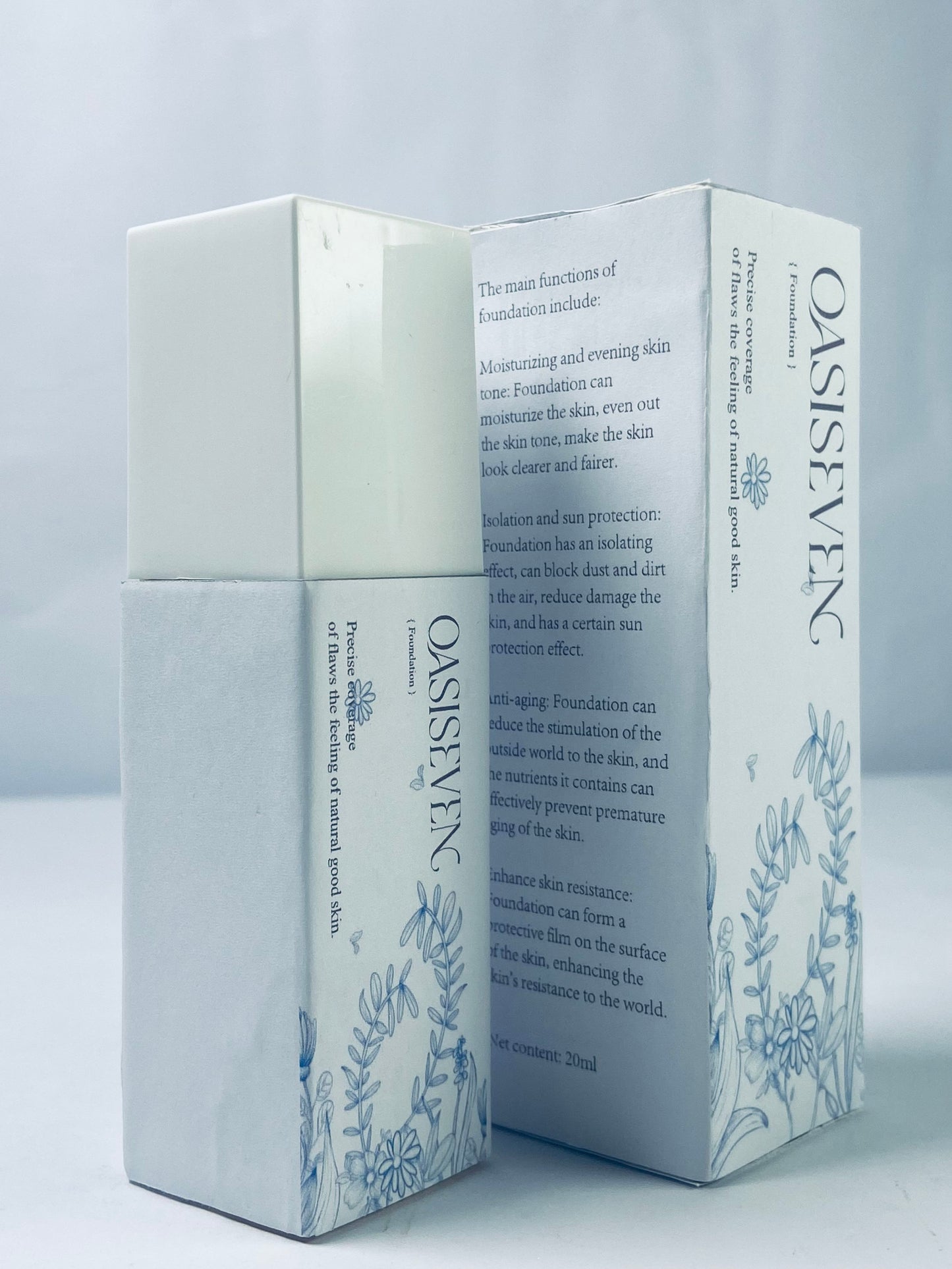 OASISEVEN Liquid foundation (mizu-oshiroi) Finish Foundation, Improves Uneven Skin Tone, Lightweight, Medium Coverage & Semi-Matte, Vegan & Cruelty-Free