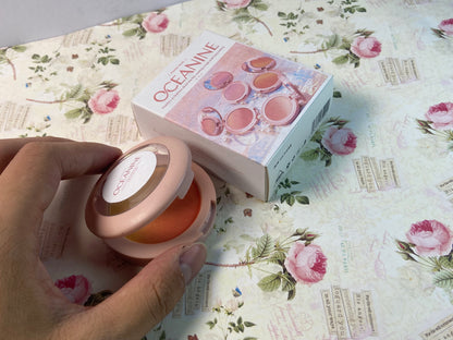 OCEANINE Baked Blush - Bella Bellini (0.12 Ounce) Vegan, Cruelty-Free Powder Blush - Shape, Contour & Highlight Face for a Shimmery or Matte Finish