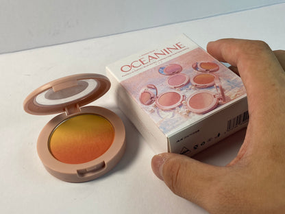 OCEANINE Baked Blush - Bella Bellini (0.12 Ounce) Vegan, Cruelty-Free Powder Blush - Shape, Contour & Highlight Face for a Shimmery or Matte Finish