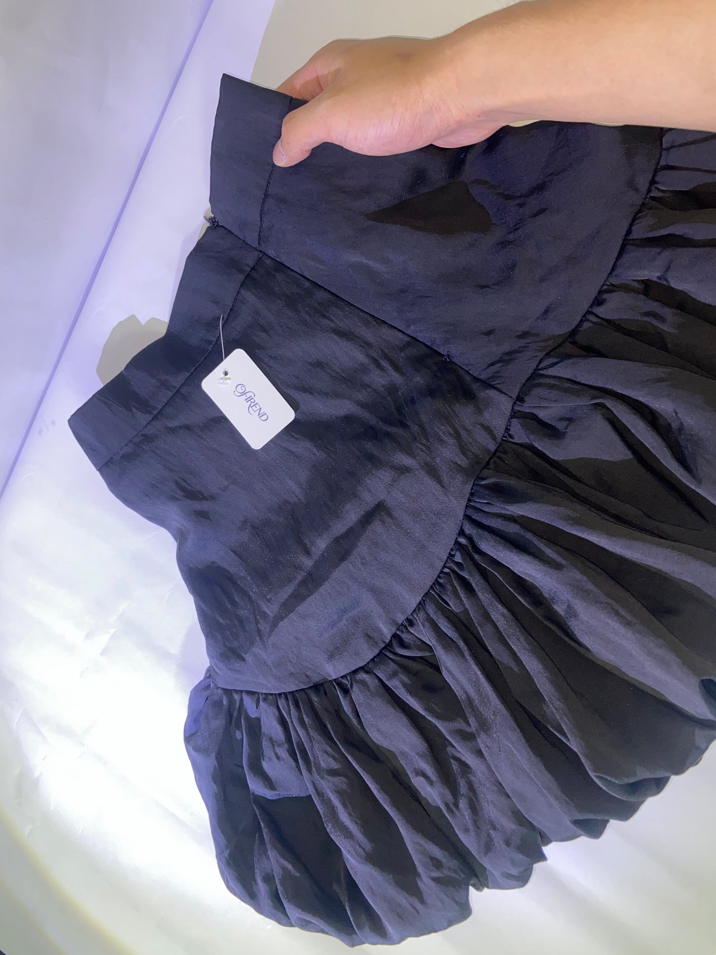 OFIREND Women's Elastic Waist Mini Skirt Flared Hem Ruffle A Line Y2K Short Bubble Skirts