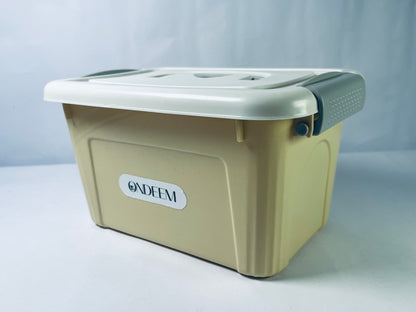 ONDEEM Plastic Storage Bins with Lids Large Storage Box with Handle Stackable Containers for Organizing，Reusable containers for efficient storage