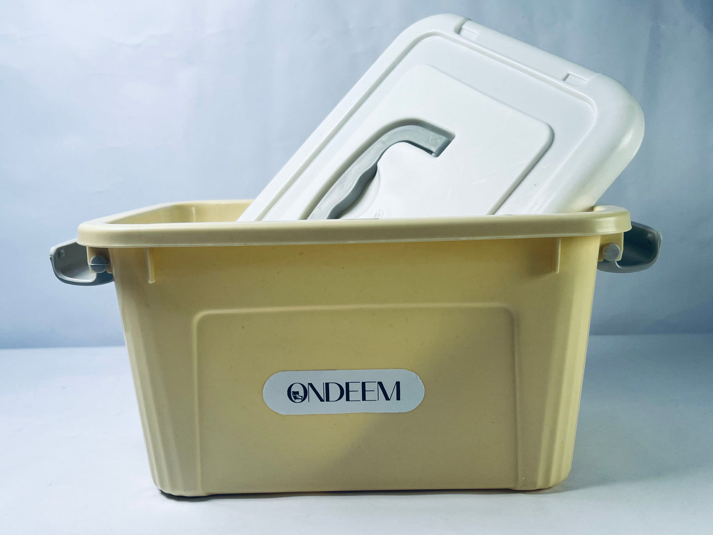 ONDEEM Plastic Storage Bins with Lids Large Storage Box with Handle Stackable Containers for Organizing，Reusable containers for efficient storage