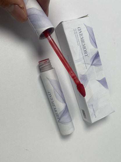 ONEMEMORY Lip tints Velvet Water Lip Tint Liquid Lipstick Makeup, Vivid High Pigment & Non-Sticky & Non-Transfer Wear Lip Gloss Oil for Lasting All-Day Beauty, Multi-use Lip & Cheek Tint