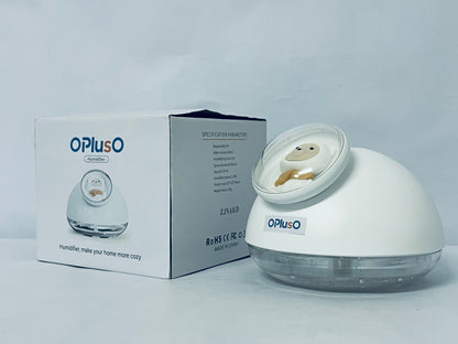 OPlusO Humidifiers White Ultrasonic Cool Mist Humidifier, 1 Gallon Auto Shut-Off for Large Room, Baby Nursery, Bedroom Office, Clear & White