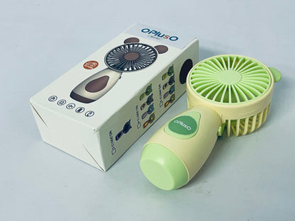 OPlusO Electric fans Mini Handheld Fan Cute Cartoon Animal Fans Soft Foam Blades Battery Powered for Student Panda Kitten