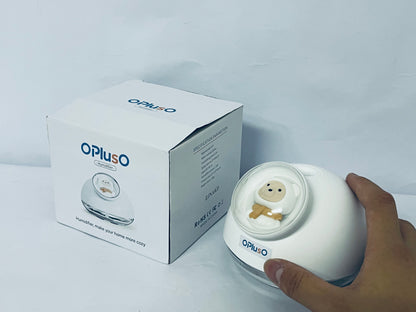 OPlusO Humidifiers White Ultrasonic Cool Mist Humidifier, 1 Gallon Auto Shut-Off for Large Room, Baby Nursery, Bedroom Office, Clear & White