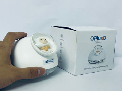 OPlusO Humidifiers White Ultrasonic Cool Mist Humidifier, 1 Gallon Auto Shut-Off for Large Room, Baby Nursery, Bedroom Office, Clear & White