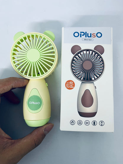 OPlusO Electric fans Mini Handheld Fan Cute Cartoon Animal Fans Soft Foam Blades Battery Powered for Student Panda Kitten