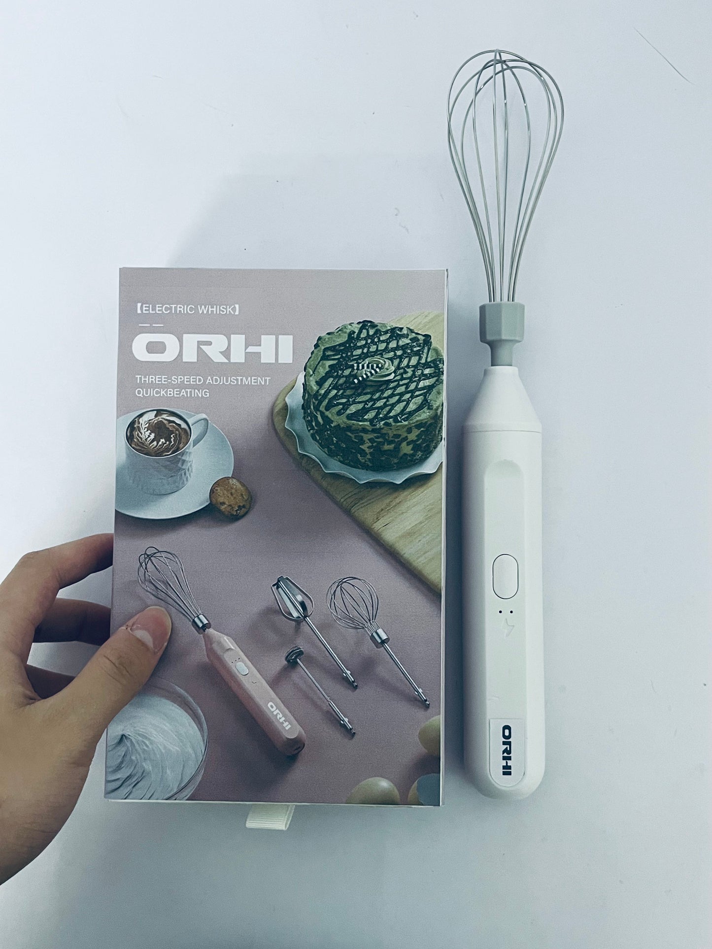 ORHI Powerful Milk Frother & Egg Beater - Powerful Electric Handheld Frother