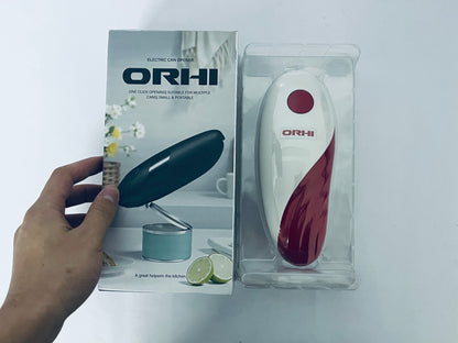 ORHI Electric Can Opener, Effortless One-Touch Operation with Safety Smooth Edge, Battery Powered Automatic Can Opener for All Can Sizes Best for Seniors, Arthritis