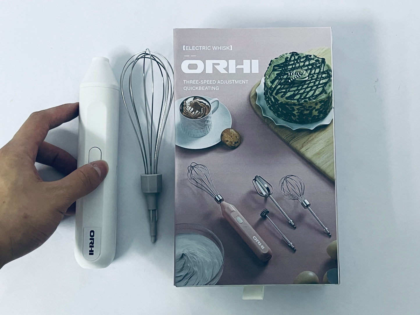 ORHI Powerful Milk Frother & Egg Beater - Powerful Electric Handheld Frother
