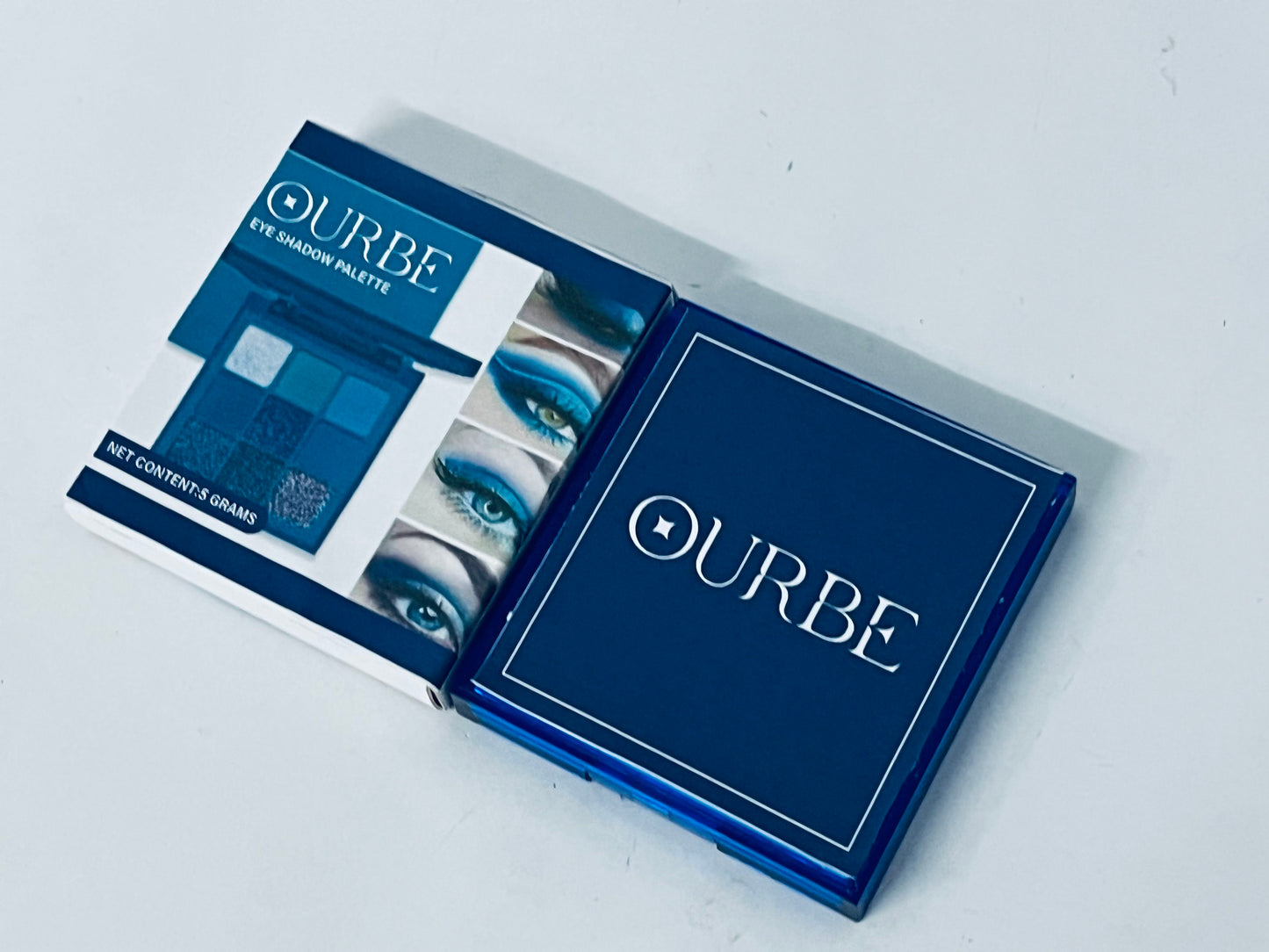 OURBE 9-Color Blue Eyeshadow Palette - Matte, Shimmer & Glitter Finishes, Highly Pigmented Long-Lasting Eye Shadow for Daily & Party Looks