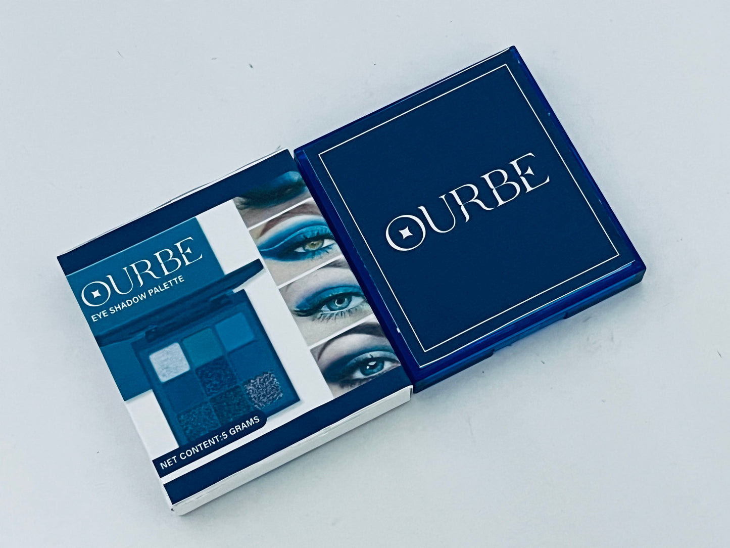 OURBE 9-Color Blue Eyeshadow Palette - Matte, Shimmer & Glitter Finishes, Highly Pigmented Long-Lasting Eye Shadow for Daily & Party Looks