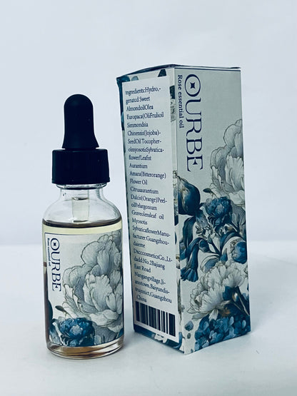 OURBE Rose Essential Oil - 100% Pure Natural Aromatherapy Oil for Diffuser, Skincare, Relaxation (10ml)