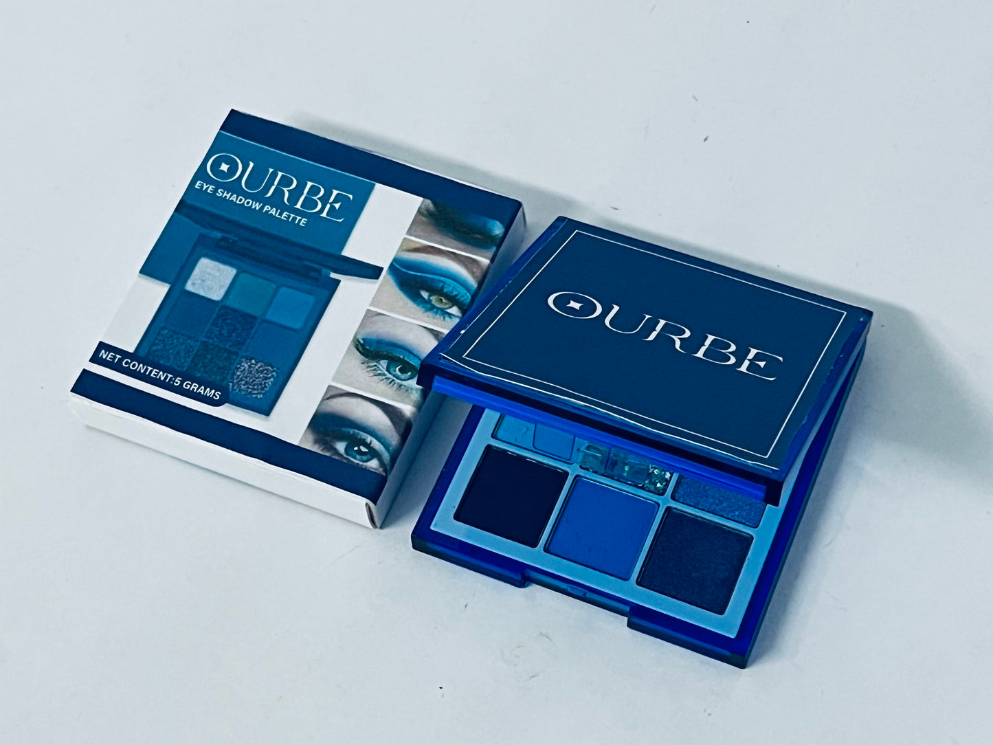 OURBE 9-Color Blue Eyeshadow Palette - Matte, Shimmer & Glitter Finishes, Highly Pigmented Long-Lasting Eye Shadow for Daily & Party Looks