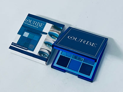 OURBE 9-Color Blue Eyeshadow Palette - Matte, Shimmer & Glitter Finishes, Highly Pigmented Long-Lasting Eye Shadow for Daily & Party Looks