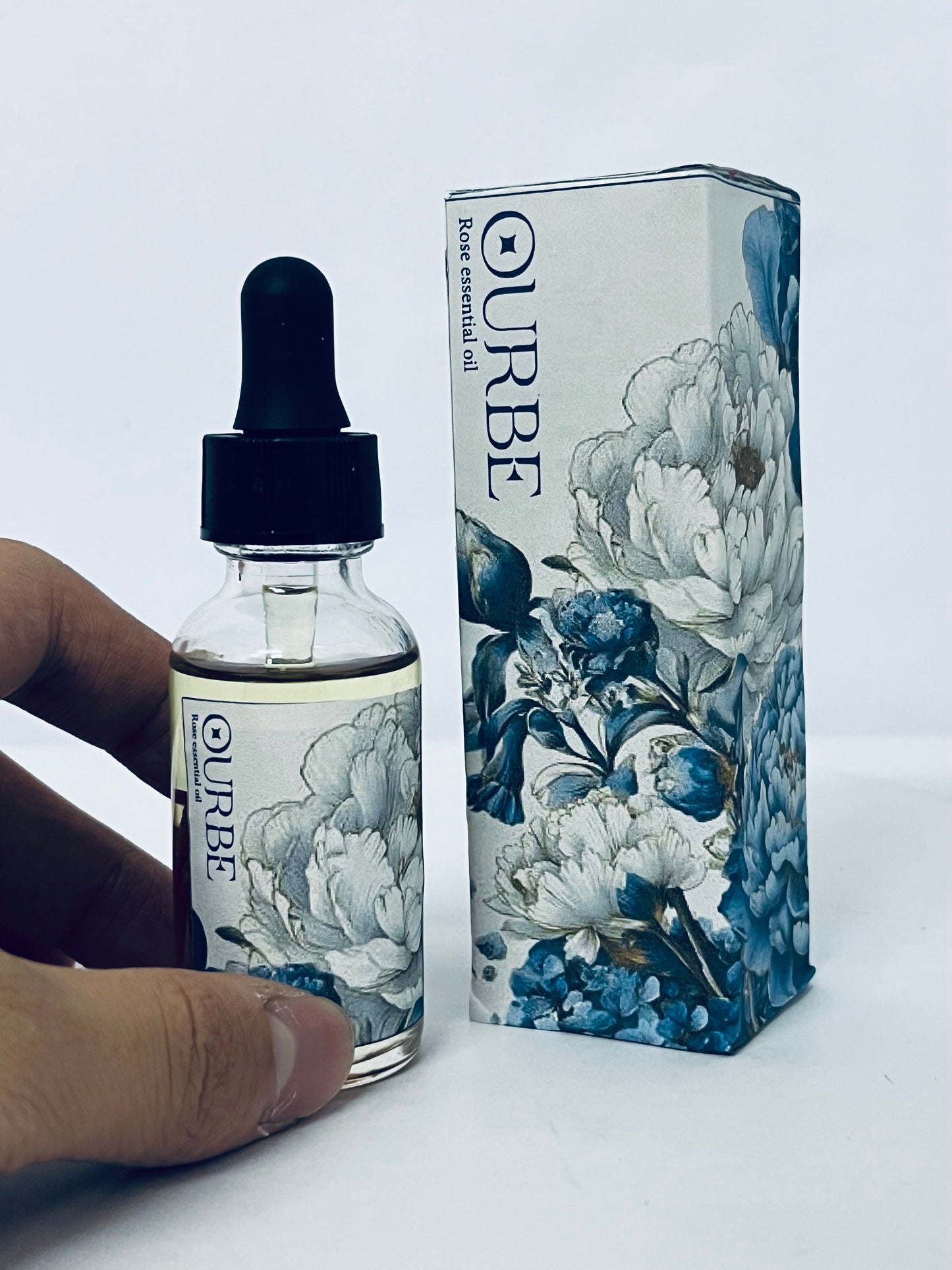 OURBE Rose Essential Oil - 100% Pure Natural Aromatherapy Oil for Diffuser, Skincare, Relaxation (10ml)