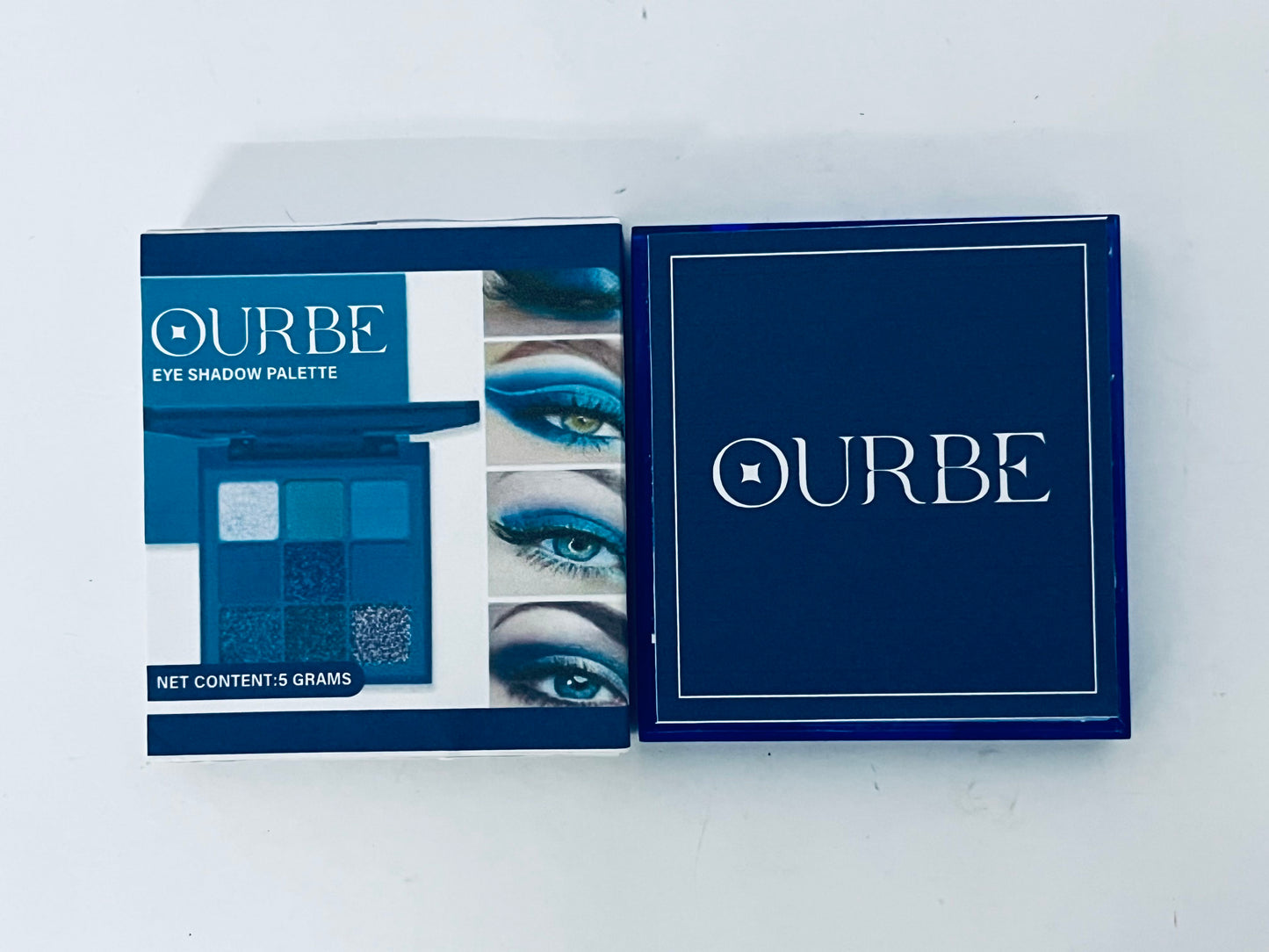 OURBE 9-Color Blue Eyeshadow Palette - Matte, Shimmer & Glitter Finishes, Highly Pigmented Long-Lasting Eye Shadow for Daily & Party Looks